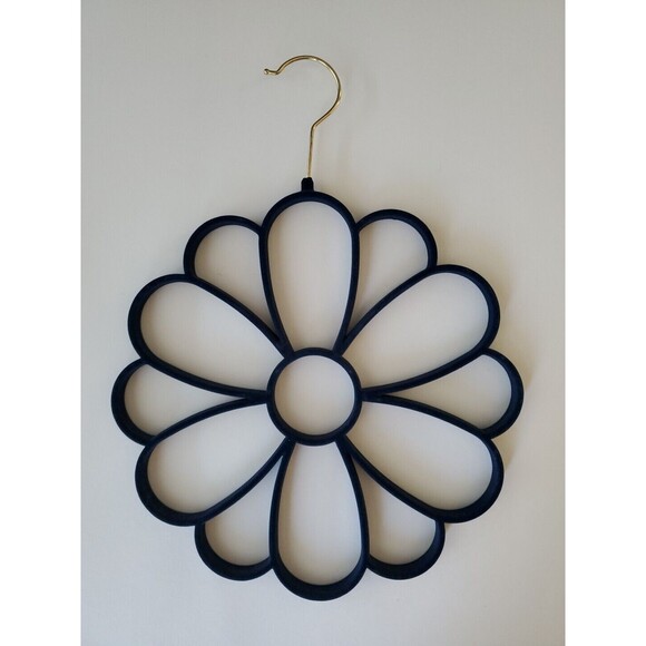 Blue Velvet Non Slip 13 Slots Scarf Hanger Holder Space Save Organizer - Picture 1 of 3